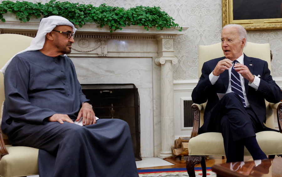 Biden Welcomes UAE Leader to White House for Talks on Lebanon, Gaza Ceasefire