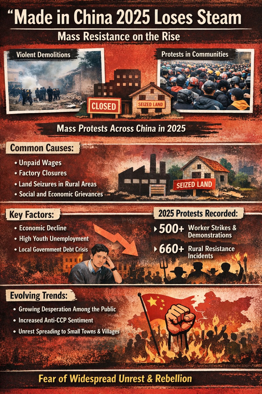 “Made in China 2025” Loses Steam; Frequent Mass Resistance May Brew Popular Uprisings (Part One)