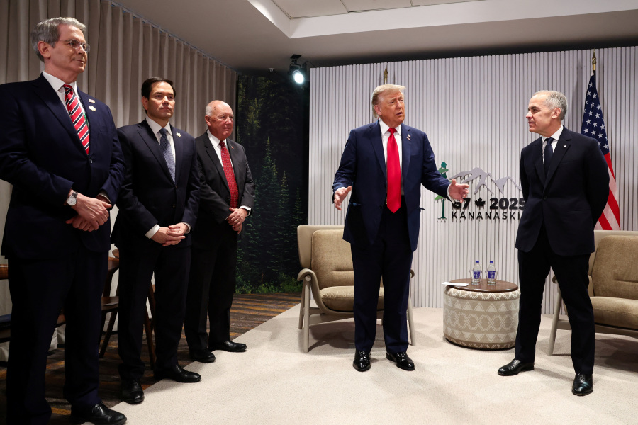 G7 leaders struggle for unity as Trump says removing Russia from group was a mistake