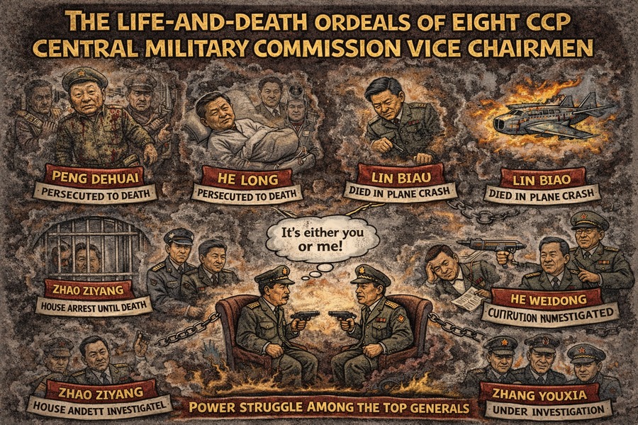 The Life-and-Death Ordeals of Eight CCP Central Military Commission Vice Chairmen