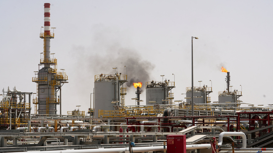 Oil climbs as strikes on Saudi facilities stoke anxiety, Hormuz near standstill