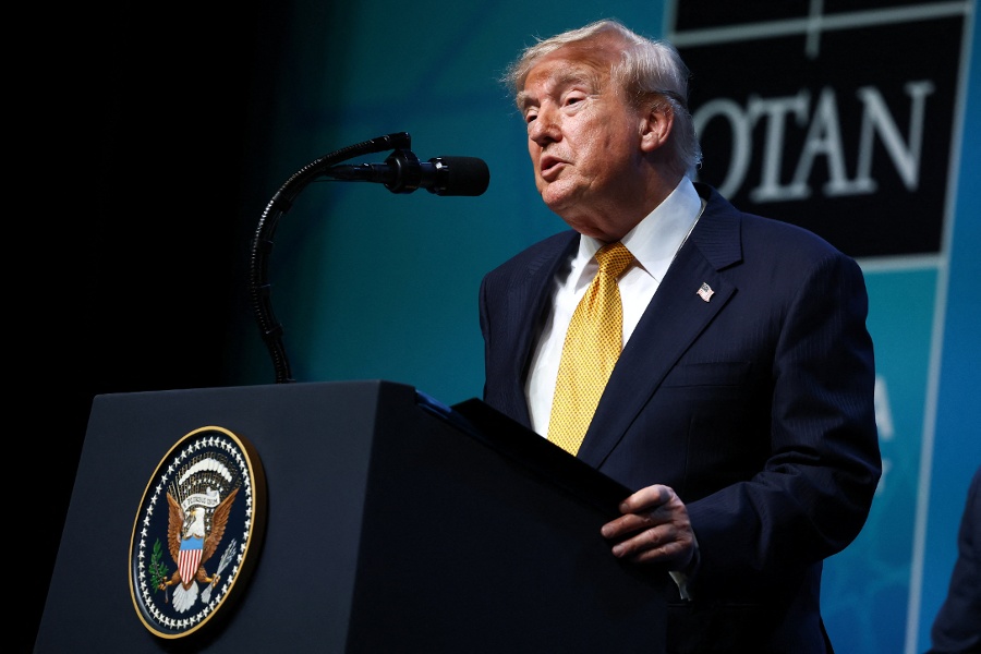 Trump cites tremendous unity at NATO summit, progress on defense spending