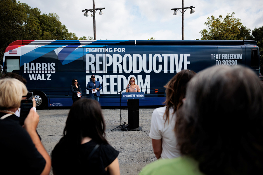 Harris  Abortion Rights Bus Tour Aims for Votes the Big Rallies Don t Reach