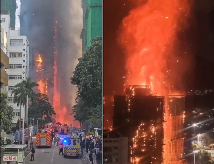 Abnormal Phenomena Observed During the Hong Kong Fire