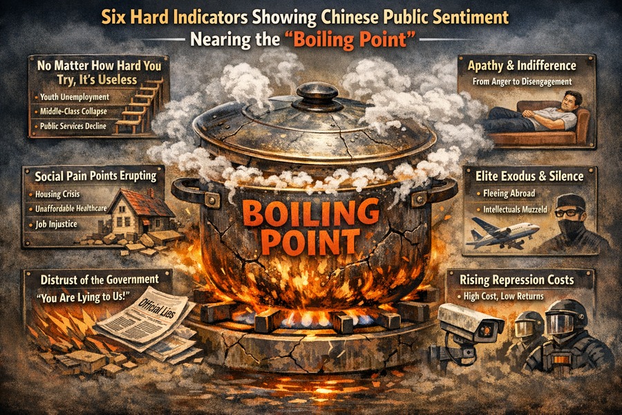 Six Hard Indicators Showing Chinese Public Sentiment Nearing the “Boiling Point”