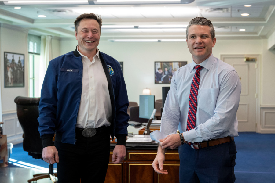 Pentagon chief Hegseth meets Musk for second time at Pentagon