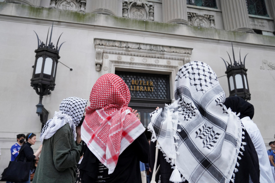 Dozens of pro-Palestinian protesters occupy Columbia University library