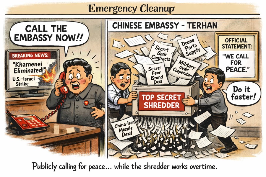 Inside Story: After Khamenei’s Assassination, Beijing Orders Emergency Destruction of Sensitive Files