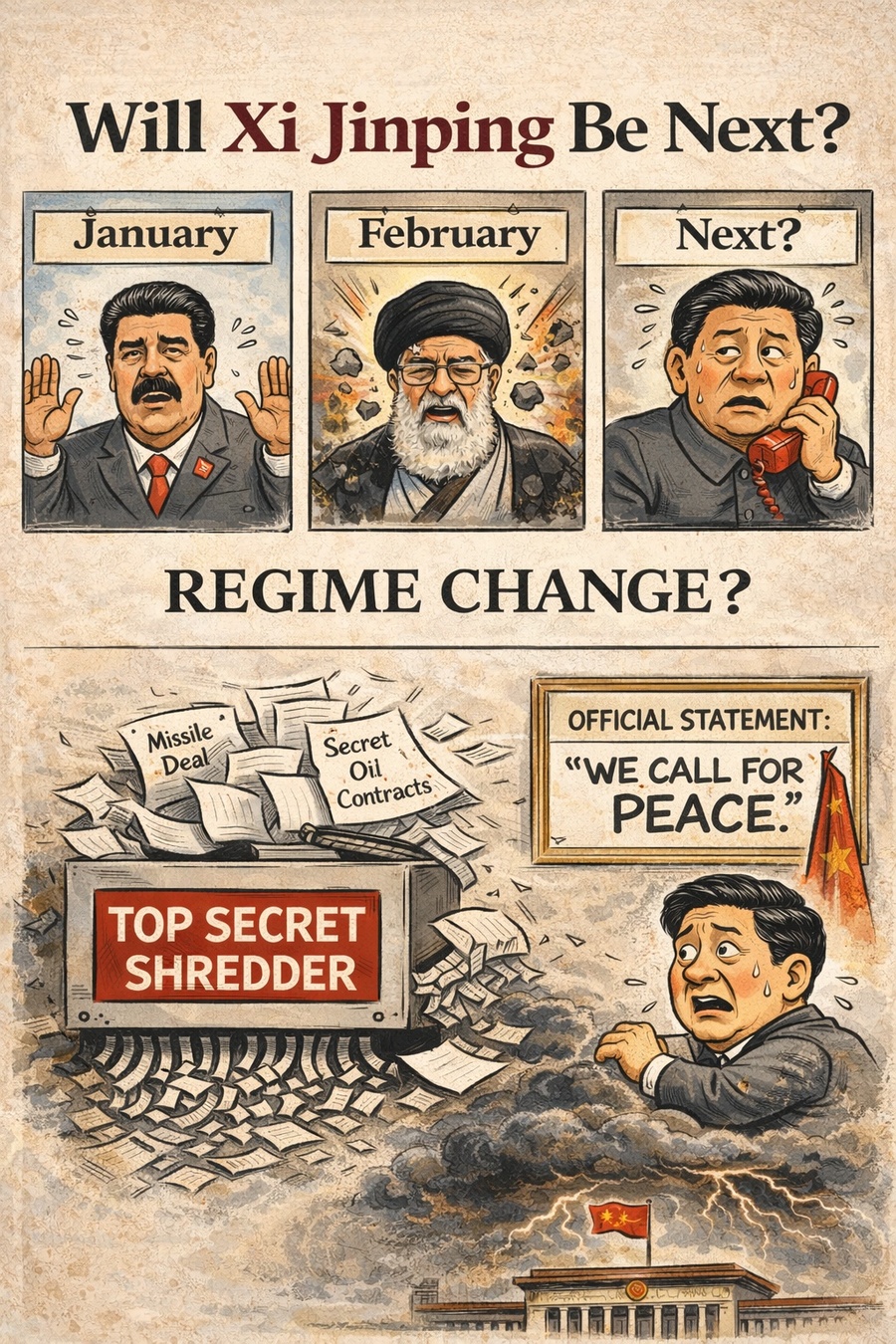 Maduro in January, Khamenei in February—Will March Be Xi Jinping’s Turn
