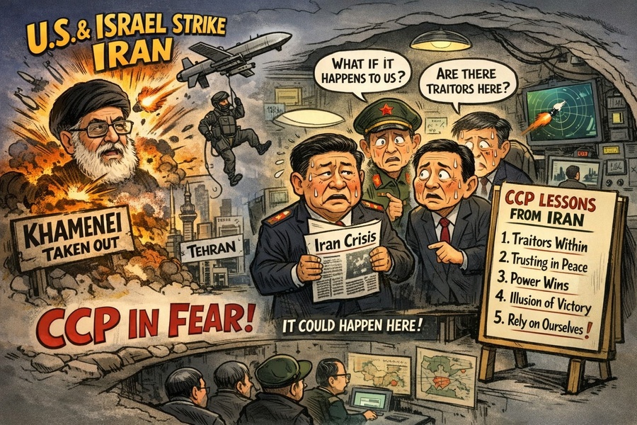 Chinese Communist Party Military Account Summarizes Lessons from the Annihilation of Iran’s Top Leadership, Revealing Fear