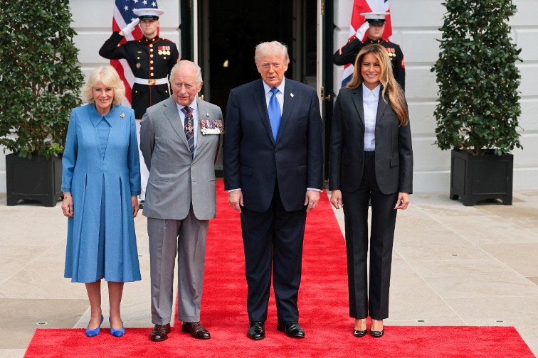 Britain s King Charles bids farewell to Trump as US state visit ends