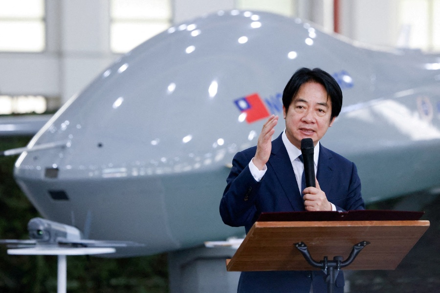 Taiwan president pushes $6.6 billion military drone bill ahead of crucial vote